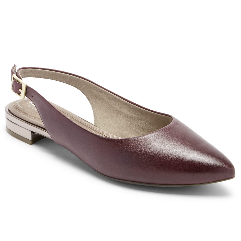 Rockport Womens Slingback Burgundy - Total Motion Adelyn - UK 128-OZEJUA